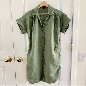 J. Crew Baird McNutt | Pale Cypress linen shirtdress